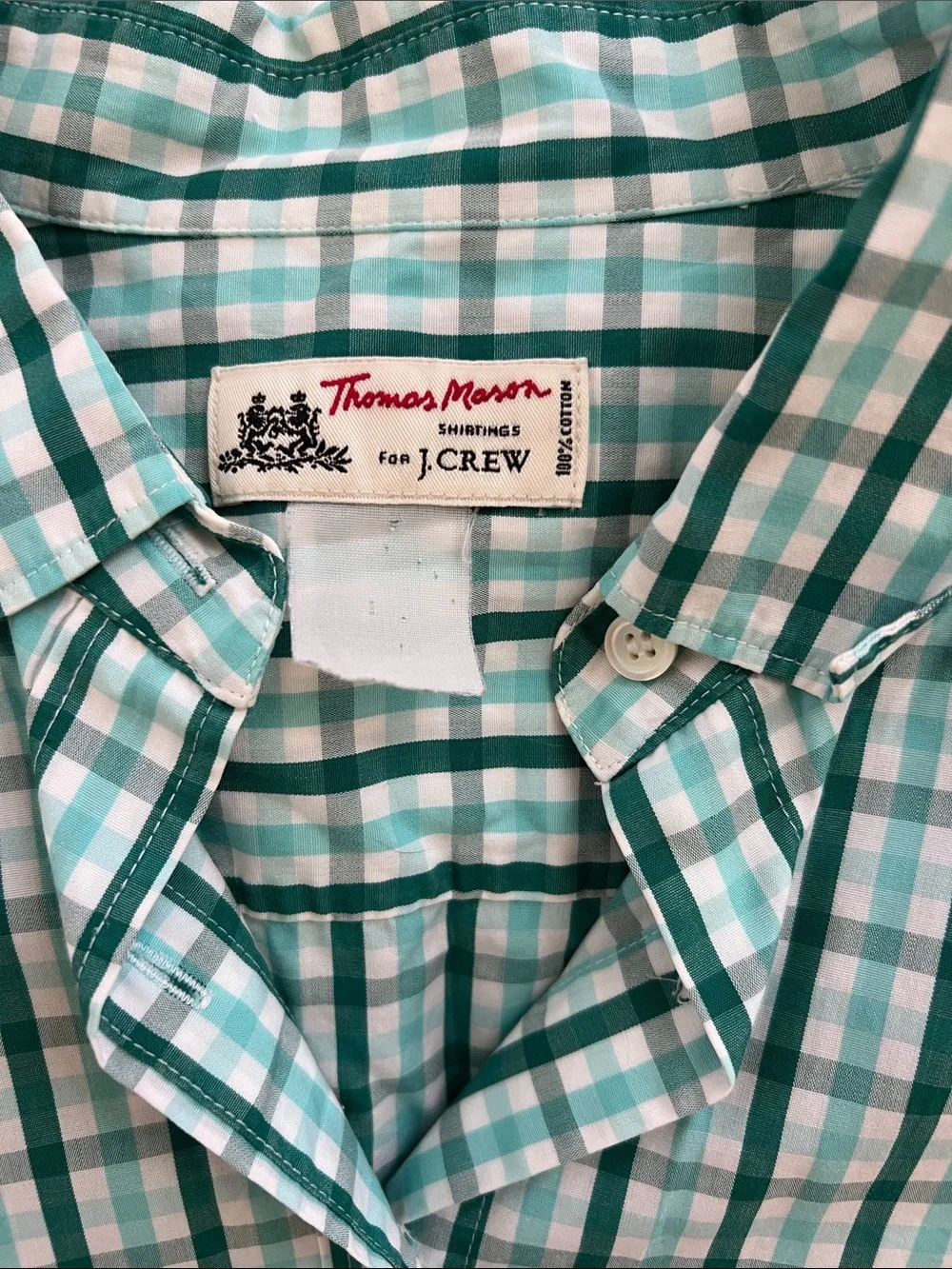 Thomas Mason for J.Crew women's button-up shirt in 100% cotton sz Small Slim